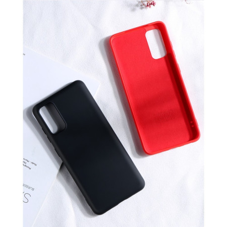 Husa protectie compatibila cu Samsung S20 Plus Liquid Silicone Case Negru
