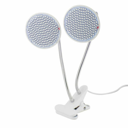 Lampă cu LED pentru Plante de Interior, 290 LED-uri, Cap Dublu, 2 Culori, Fără Căldură, Prindere cu Clips, 46x11.5x9.2 cm
