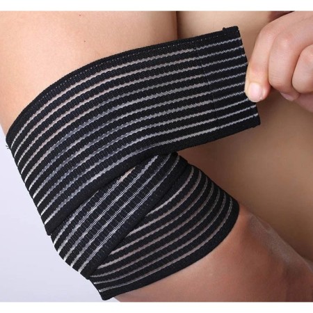 Orteza Elastica, Flippy, Pentru Picior/Mana, cu Prindere Velcro, 7.5 x 180 cm, din Nailon, Negru