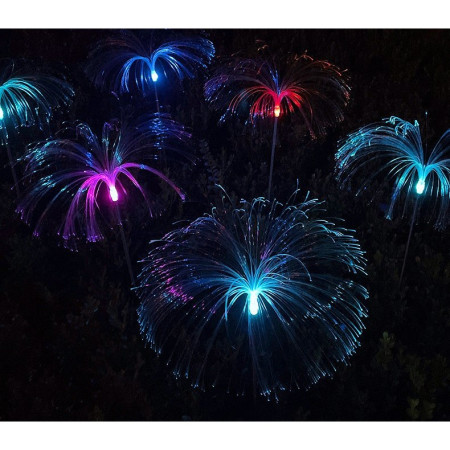 Lampă Solară LED pentru Grădină - Iluminare Ambientală, Design Meduză, Multicolor, Rezistentă la Intemperii, 90 cm