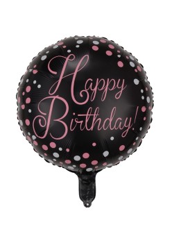 Balon din Folie Metalizata, Flippy, Figurine, Model 2, Happy Birthday, Tematica Aniversare, 45 cm, Ambalaj Individual, Pai Inclus, Umflare cu Aer sau Heliu, Multicolor