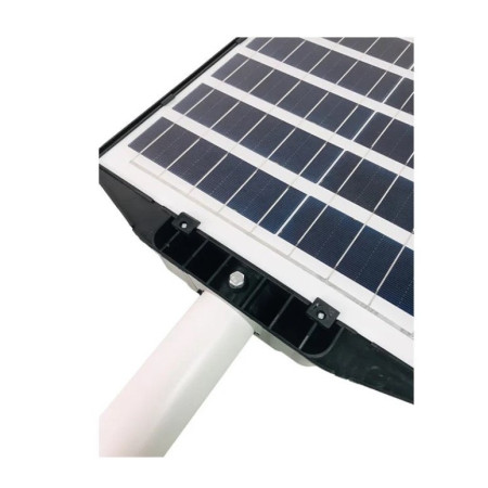 Lampa solara stradala Flippy, cu telecomanda, senzor de miscare si lumina, suport prindere, 280 LED-uri, IP65, ABS, 12AH, 500W, temperatura culoare 6500K, 44.5x37.7x6.6 cm, autonomie 10-12 ore, negru