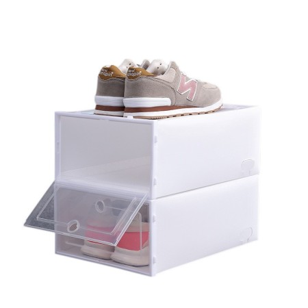 Cutie pentru Pantofi, Flippy, Tip Sertar, din Plastic, Stivuibila, Usa Frontala, 33 x 23 x 13 cm, Transparent