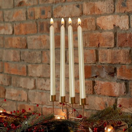 Lumanare Decorativa, Flippy, pentru Masa, 25 cm, din Parafina, fara Fum, Ardere 7.5h, Alb