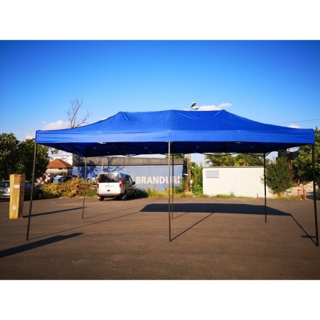 Cort Pavilion Pliabil 3x6m, Albastru, Cadru Metalic, Prelată Impermeabilă, Ideal pentru Curte, Grădină și Evenimente Outdoor
