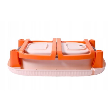 Cada Pliabila pentru Baie, Flippy, din PP+TPE, pentru Copii 0-6 Ani, cu Picioare, Suport de Sezut, Scurgere Etans, 80 x 52 x 42 cm, Portocaliu