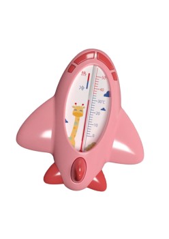 Termometru pentru Baie, Flippy, Plutitor, Rezistent la apa, Multifunctional, Model Avion, 11x10x4 cm, Roz