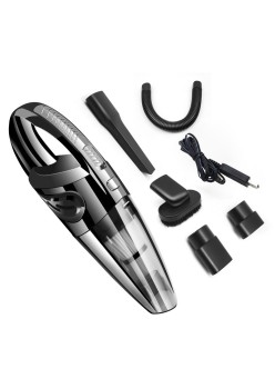 Aspirator Portabil Auto Turbo, Flippy, pentru Casa si Masina, Incarcator USB, Negru