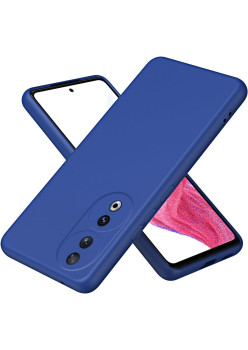 Husa de Protectie, Flippy, pentru Honor 90, Liquid Silicone, cu Microfibra pe Interior, Protectie Antisoc, Compatibil Incarcare Wireless, Albastru