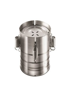 Presa din inox Flippy, pentru preparat sunca presata, cu capac, dimensiune reglabila in 3 trepte, 15 x 15 x 18 cm, argintiu