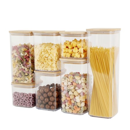 Set 7 Cutii depozitare pentru bucatarie, Flippy, 2x0.5 L, 2x0.8 L, 2x1.2 L, 1x1.9 L