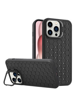 Husa de Protectie TPU, Flippy, pentru Samsung Galaxy S24 Ultra, 3D Cube, cu Inel, Protectie Camera, Antisoc, Antizgariere, Antialunecare, Acoperire Completa, Negru