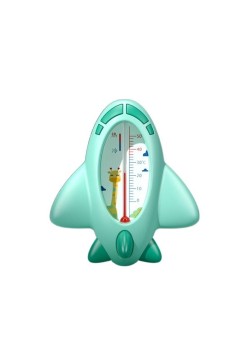Termometru pentru Baie, Flippy, Plutitor, Rezistent la apa, Multifunctional, Model Avion, 11x10x4 cm, Verde