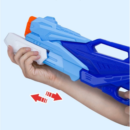 Pistol cu Apă pentru Copii, 6+ ani, cu Rezervor Mare, 3 Duze pentru Jet Reglabil, 770ML, Albastru