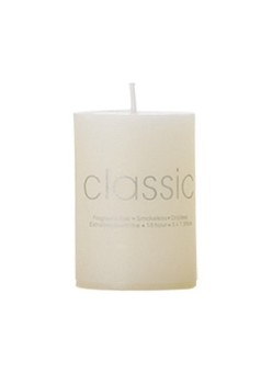 Lumanare Decorativa, Flippy, din Parafina, Cilindrica, Fara Fum si Fara Parfum, 5 x 7.5 cm, 130 g, Ardere 36h, Ivory Alb