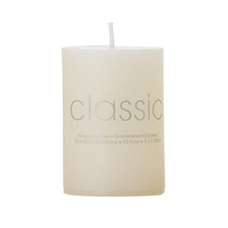 Lumanare Decorativa, Flippy, din Parafina, Cilindrica, Fara Fum si Fara Parfum, 5 x 7.5 cm, 130 g, Ardere 36h, Ivory Alb