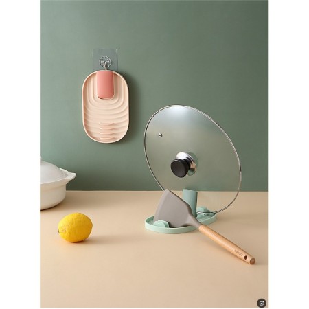 Suport Pliabil, Flippy, pentru Capace, Linguri, Multifunctional, Plasare pe Blatul de Bucatarie, 11.5x18x2.2 cm, Roz
