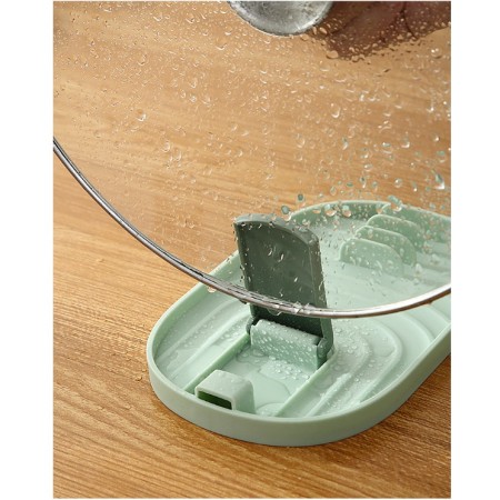 Suport Pliabil, Flippy, pentru Capace, Linguri, Multifunctional, Plasare pe Blatul de Bucatarie, 11.5x18x2.2 cm, Albastru inchis