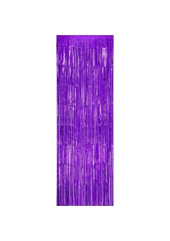 Perdea Franjurata, Flippy, Model Decor Petrecere, pentru Fundal de Poze, Amenajare Colorata a Petrecerii, Dimensiune 100x200 cm, Mov Deschis