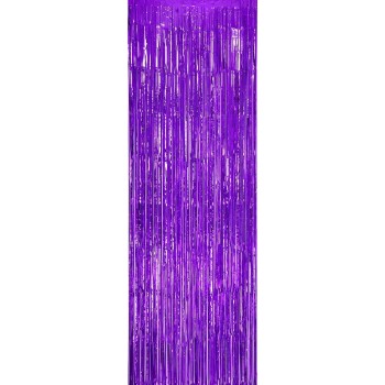 Perdea Franjurata, Flippy, Model Decor Petrecere, pentru Fundal de Poze, Amenajare Colorata a Petrecerii, Dimensiune 100x200 cm, Mov Deschis