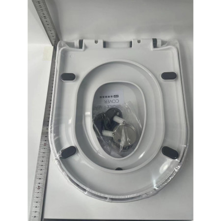 Capac de Toaleta cu Reductie 2 in 1, Flippy, pentru Copii si Adulti, Coborare Lenta si Silentioasa, Instalare Usoara, din PP5 , in Forma de U Patrat, Alb