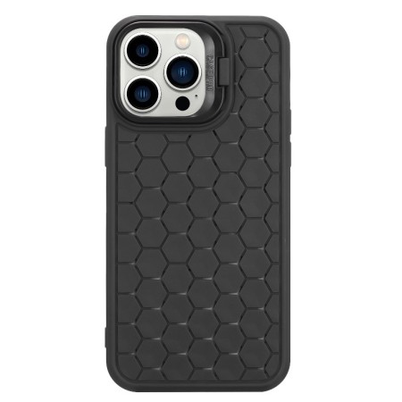 Husa de Protectie TPU, Flippy, pentru Apple iPhone 15 Pro, 3D Cube, cu Inel, Protectie Camera, Antisoc, Antizgariere, Antialunecare, Acoperire Completa, Negru