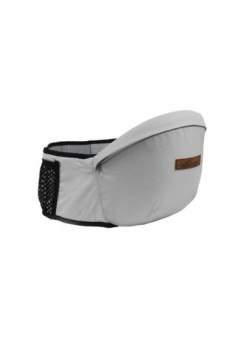 Port-Bebe Ergonomic Ajustabil cu Scaun, 3 Pozitii, Bumbac Respirabil, pentru Copii 0-3 Ani, 20 kg Maxim, Gri