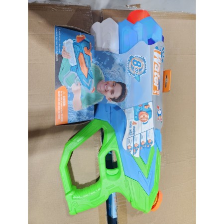Pistol cu Apa pentru Copii, Flippy, Rezervor 900ml, Raza de Actiune 8m, 6ani+, 4 Duze, Verde