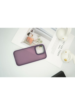 Husa de Protectie, Flippy, pentru iPhone 15, Satin Matte, din PC, Mov