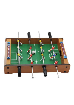 Masa de fotbal cu teren si 12 jucatori Flippy, cu tablou pentru scor, din metal, lemn si ABS, 34.5 x 23 x 7 cm, pentru copii