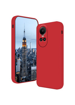 Husa de Protectie, Flippy, pentru Oppo Reno 10 5G, Liquid Silicone, cu Microfibra pe Interior, Protectie Antisoc, Compatibil Incarcare Wireless, Rosu