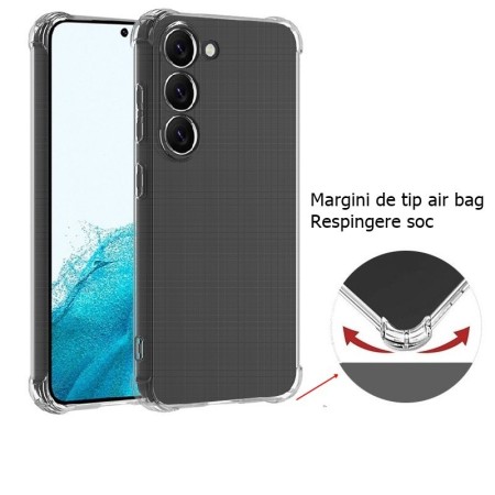 Husa de protectie Flippy, Airbag Shock Absorption, TPU, pentru Samsung Galaxy A14 4G/5G , Transparent