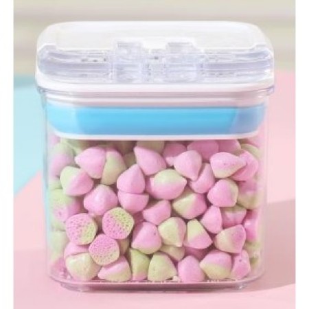 Cutie de Depozitare Alimente, Flippy, 0.5L,  cu capac, 10x10x10.5 cm, 250g, Transparenta