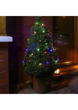 Instalatie de Craciun Liniara, 8 jocuri de lumini, 22 m, din care 1 m Prelungitor 220V, 300 LED, Controler, Fir Negru, multicolor
