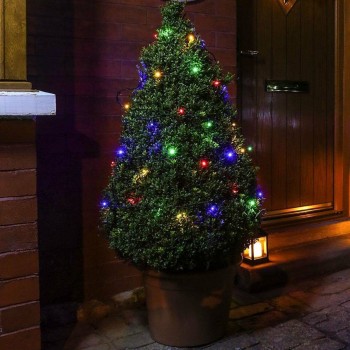 Instalatie de Craciun Liniara, 8 jocuri de lumini, 22 m, din care 1 m Prelungitor 220V, 300 LED, Controler, Fir Negru, multicolor