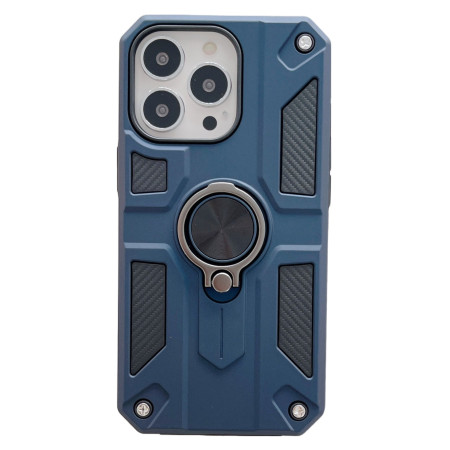 Husa protectie Flippy compatibila cu Apple iPhone 13 Defender Model 5 cu suport prindere inel,Albastru