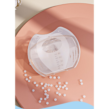 Colector lapte matern silicon alimentar, 80 ml, anti-debordare, confort mama, transparent