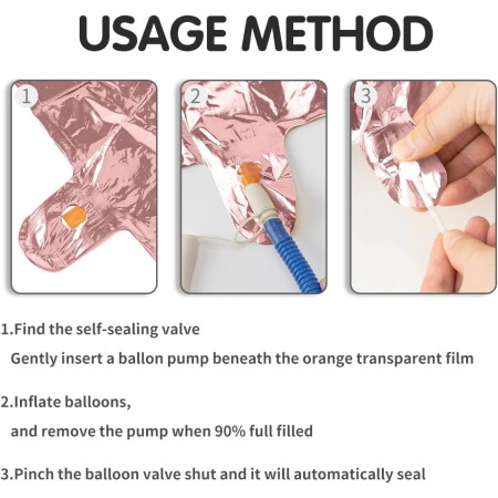 Balon din Folie Metalizata Flippy, Figurina Cifra, Tema Aniversare 40 cm, Ambalaj Individual, Pai inclus, Umflare cu Aer sau Heliu, Rose Gold, Cifra 4