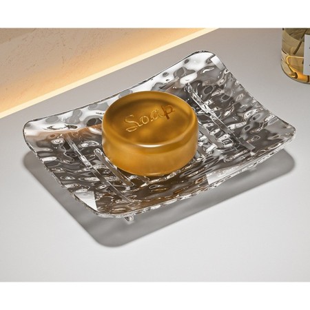 Savoniera din Plastic Flippy, 11 x 8 cm, cu Scurgere Apa, Design Modern, Gri