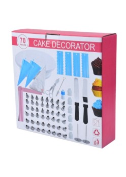 Set ustensile pentru decorare prajituri, 70 piese, Flippy