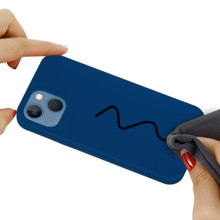 Husa protectie compatibila cu Samsung S10 Liquid Silicone Case Albastru inchis
