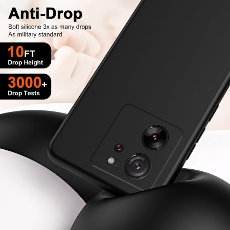 Husa de Protectie, Flippy, pentru Xiaomi Redmi 13T, Liquid Silicone, cu Microfibra pe Interior, Protectie Antisoc, Compatibil Incarcare Wireless, Negru