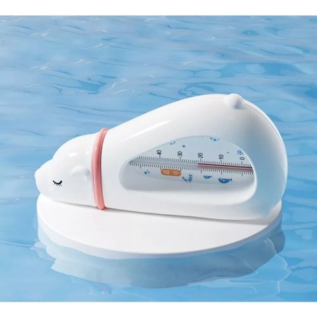 Termometru pentru Baie, Flippy, Plutitor, Rezistent la apa, Multifunctional, Model Urs Polar, 15x7.5x4 cm, Alb