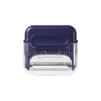 Decojitor/Curatator manual de legume si fructe, Flippy, portabil, cu magnet, doua lame, Inox, Mov, 6.7x6x1.6 cm