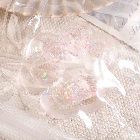 Jucarie Antistres Squishy, Flippy, cu Revenire Lenta, Model Cat Paw, 6.5 x 7 cm, din Tpr, 4-6 Ani, Model 2 Flori, Transparent