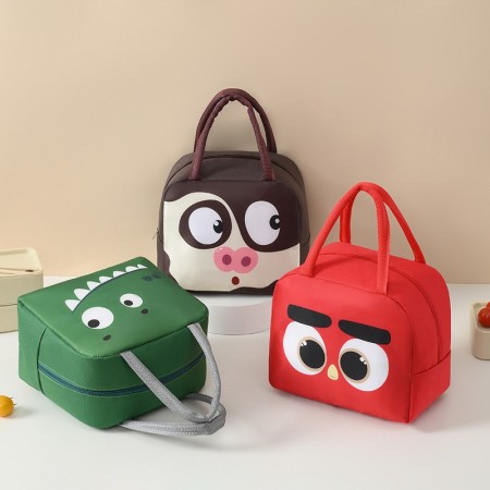 Geantă Frigorifică, Flippy, cu Desene Animat, Portabilă pentru Copii, de Prânz, din Pânză Oxford, 22x14x19 cm, Model Crocodil, Verde