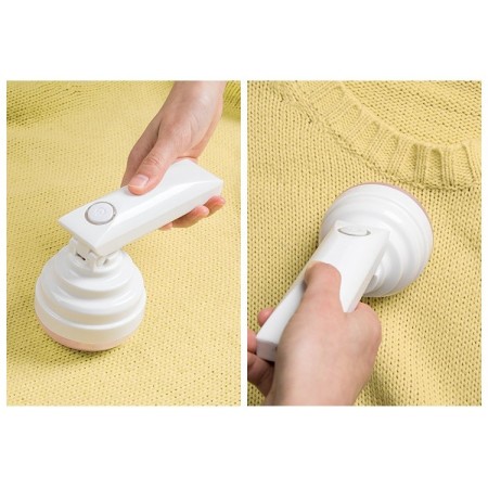 Aparat Pentru Curatat Scame, Par Si Praf, Flippy, Trimmer pentru Diferite Tipuri De Material, Cu Lame Din Otel Inoxidabil, Maner Flexibil, Incarcare Prin USB, 13x8 cm, Alb