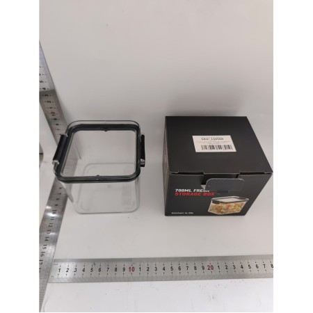 Container Borcan pentru Alimente, Flippy, din Plastic, 1700 ml, Transparent