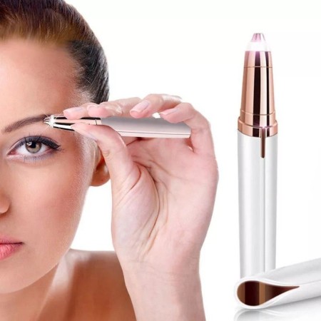 Trimmer Facial, Flippy, pentru Sprancene, Incarcare USB, 1.5 x 13 cm, din ABS, Alb