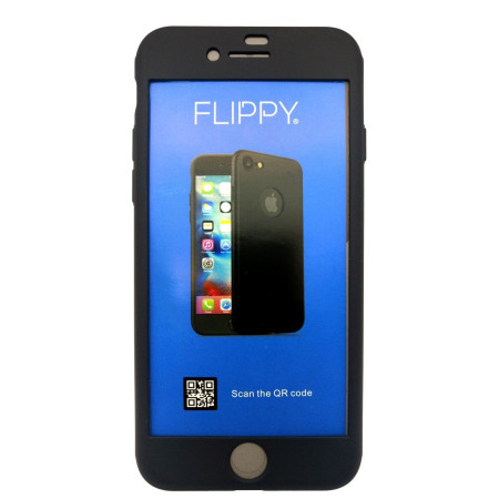 Husa Apple iPhone 7 Premium Full Cover 360 Negru + Folie Cadou